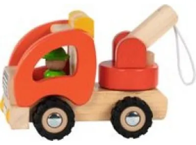 Produktbild von Goki 55965, Krangerät, 2 Jahr(e), Gummi, Holz, Schwarz, Rot, Holz, Gelb