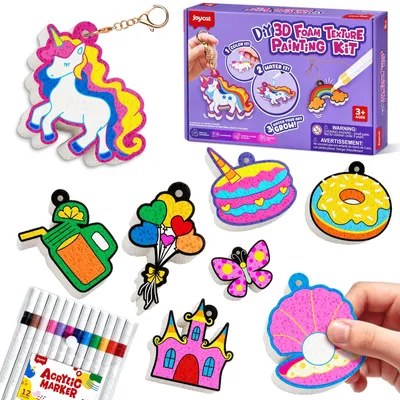 Image de Kit d'art 3D Princesse et Licorne, peinture gonflante magique