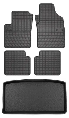Obrázok produktu pre Gumové autokoberce SolidPRO + vaňa kufra pre: Fiat Panda II 2002-2010 5 ks