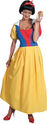 Produktbild von M205123-XXL mehrfarbig Damen Schneewittchen Kleid lang Prinzessin Gr.XXL