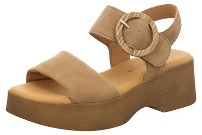 Produktbild von Gabor Plateau Chevreau peanut Keilsandalette Braun in Gr. 41