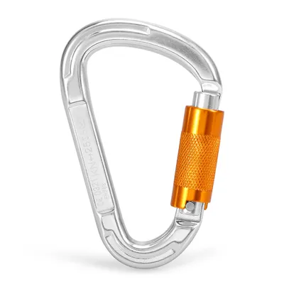 Produktbild von 25KN Twist Locking Gate Karabiner er Auto Lock Karabiner Outdoor D-Ring Schnalle Klettern Abseilen Canyoning H?ngematte Locking Clip
