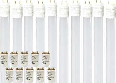 Produktbild von 10x T8 LED Glas Röhre Tube Leuchtstoffröhre inkl. LED Starter 150cm Neutralweiß