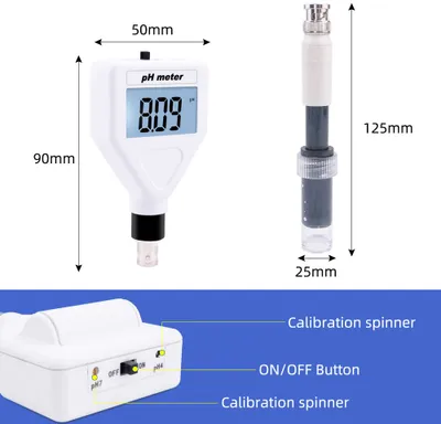 Zdjęcie produktu dla PH-98218 Miernik PH skóry Tester kwasowości Wymienna sonda Wyświetlacz LCD Cyfrowy miernik kwasowości Przenośny wielofunkcyjny miernik gleby / żywności / skóry Wodoodporny wielofunkcyjny miernik kwasowości, zakres 0,00 ~ 14,00PH