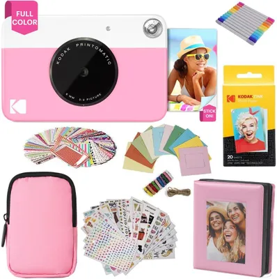 Produktbild von KODAK Printomatic Vollfarb-Sofortdruckkamera-Geschenkpaket + Softcase + Zink 2x3