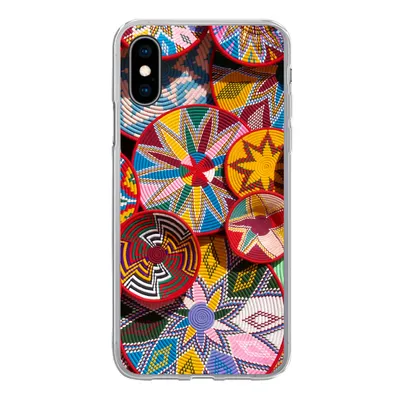 Produktbild von MuchoWow® Handyhülle Schutzhülle Hülle für iPhone X Kreis - Muster - Farben Silikon Softcase Handy Hülle - Handyhülle