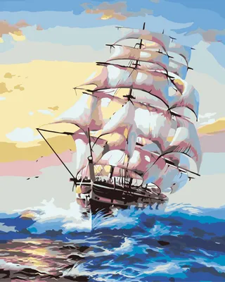 Produktbild von Malen nach Zahlen, 40x50 cm, Segelschiff