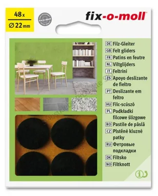 Image de Patins en feutre ronds 22mm Big Pack brun fix-o-moll