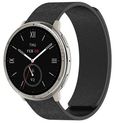 Produktbild von Für Amazfit Active 2 / Active 2 Square Design Silikon Soft Magnetisches Armband Schwarz