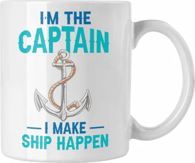 Produktbild von Trendation - Segler Geschenkidee Kapitäne Bootsfahrer Lustige Tasse Segelboot-Motiv Anker Segeln (Weiß)