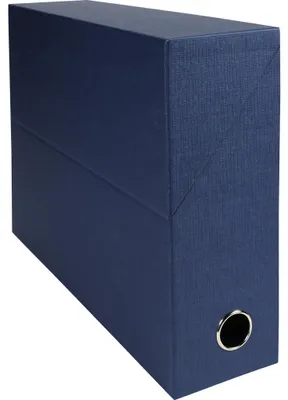 Image de Exacompta 5x Boite transfert Dos 90mm papier toilé Bleu foncé 89527E