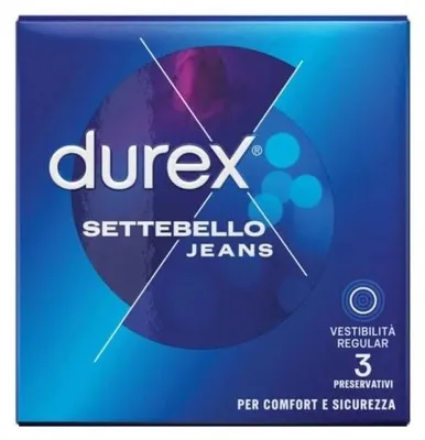 Produktbild von DUREX SETTEBELLO Jeans – Präservative, 3 Stück