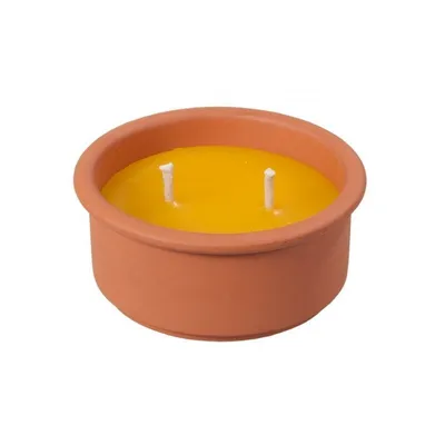 Obrázek produktu pro Nohel Garden Svíčka citronELLA FLOWER miska se 2 knoty 400g d15x7