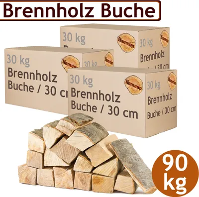 Produktbild von Dřevo na podpal Dřevo na podpal 90 kg Pro kamna a krb Ohnivá mísa Gril Bukové dřevo Dřevo na podpal Bukové dřevo Polena Dřevo 30 cm Flameup