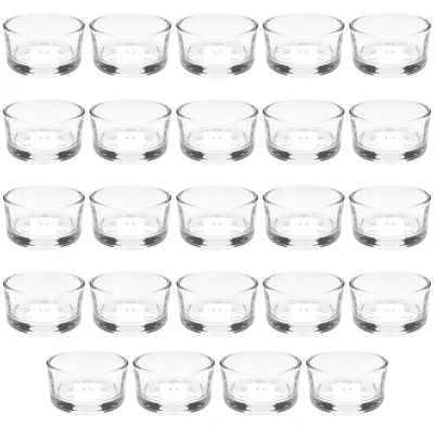 Produktbild von Glas Teelichthalter Set 24 Stück klar für Hochzeit und Tischdekoration