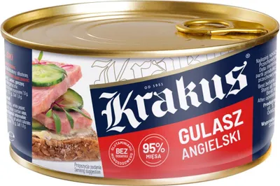 Produktbild von Gulasz angielski Englisches Schweinegulasch Krakus 300g