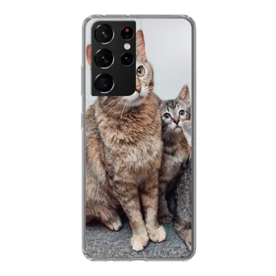 Produktbild von MuchoWow® Handyhülle Schutzhülle Hülle für Samsung Galaxy S21 Ultra Katze - Kätzchen - Fell Silikon Softcase Handy Hülle - Mobiltelefon