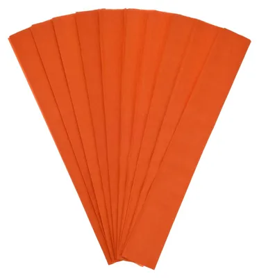 Krepppapier, 10 Stück, 100 x 50 cm, orange, weich, für Basteln und Dekoration