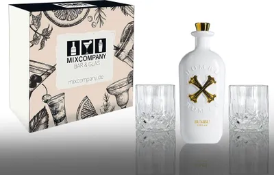 Produktbild von Bumbu Geschenkset Cream 0,7L (15% Vol) + 2 Tumbler Kristalloptik Creme-Likör auf Rumbasis- [Enthält Sulfite]