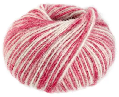 Produktbild von Lana Grossa - Natural Alpaca Pelo Color 0207 rohweiß kirschrot