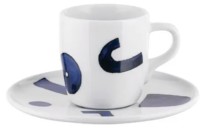 Immagine prodotto di Alessi - Tazza da espresso "Itsumo Yunoki", 8,5 cl, bianco e blu