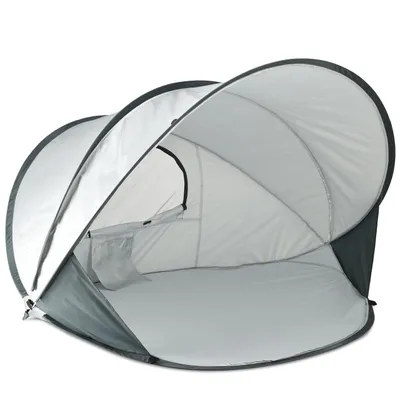 Produktbild von DERYAN s Pop-Up-Strandzelt XXL - Anti-UV 50+ - Silber