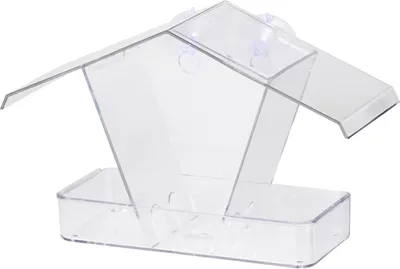 Imagen del producto de Comedero para pájaros de ventana, de plástico, 24 x 9,6 x 15 cm, ideal para la observación de aves