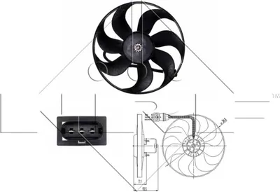 Produktbild von NRF 47397 Lüfter Motorkühlung Kühlerlüfter für VW Golf IV Schrägheck (1J1) Wasserkühler