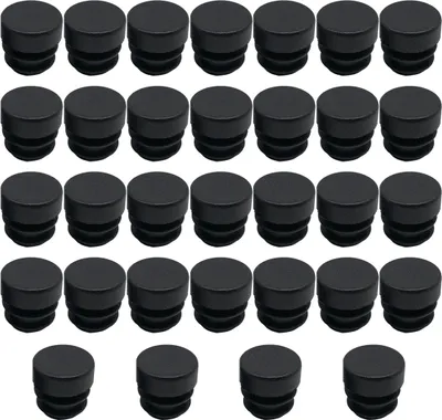 Produktbild von 32 Stück 16-mm-Stuhlkappen, runde Kunststoff-Stuhlbeinkappen, Stuhlrohrkappen, Stuhlbeinschoner