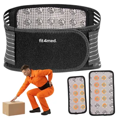 Produktbild von FIT4MED | Magnetischer Lendenwirbelgurt - 15 X 107 Cm - Stabilisiert - Selbstheizende Magnete - Unisex - M/l