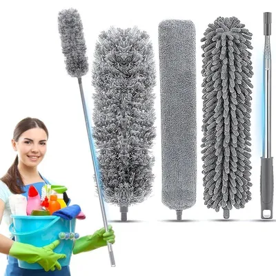 Produktbild von 4Pcs Staubwedel Teleskop Mirkrofaser Staubwischer Staubbürste Ausziehbar Retoo