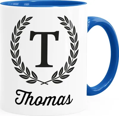 Produktbild von Namenstasse personalisierte Kaffee-Tasse mit Namen Buchstabe persönliche Geschenke für Männer Bürotasse SpecialMe® inner-royal Keramik-Tasse