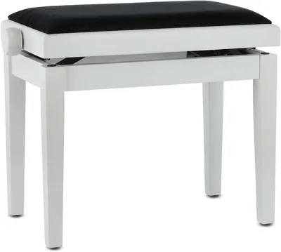 Image de Gewa Banc de piano Deluxe blanc mat