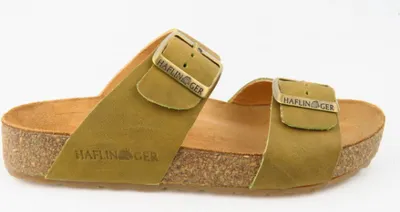 Produktbild von Haflinger Bio Andrea oliv country Damen Pantolette in Grün, Größe 41