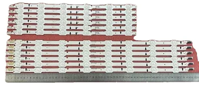 Immagine prodotto di Striscia di retroilluminazione a LED, lunghezza 1025 mm, 14 LED (3 V), materiale in alluminio, set da 12 pezzi, compatibile con diversi modelli di TV