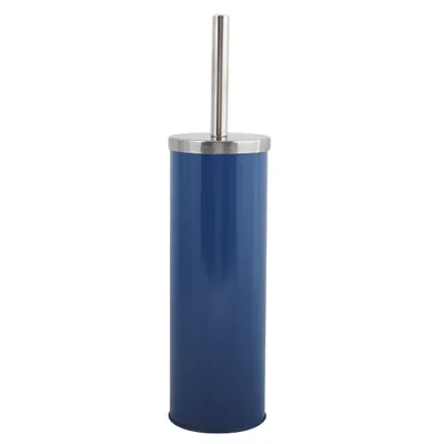 Produktbild von MSV 141525 – Escobillero de WC de acero inoxidable, Azul Oscuro, 30 x 20 x 15 cm, WC-Bürste & Halter, Blau, Stahl, Edelstahl, 385 mm, 9,3 cm