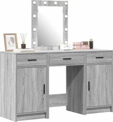 Immagine prodotto di vidaXL Tavolino da toilette con cassetti Grigio 50 x 41 x 135 cm Materiale a base di legno