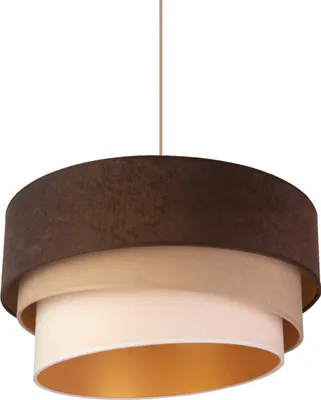 Produktbild von Hängelampe Pendellampe Deckenlampe Gelb Schwarz Grün Beleuchtung Hängeleuchte Pendelleuchte aus Serie TAD31 Trio (Braun)