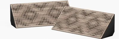 Immagine prodotto di confezione da 2 - Trappola per bassi acustica angolare stretta | Dimensioni: 23 x 50 cm | Colore: (Sonoma, REBAT-Horizont)