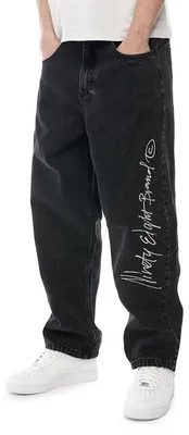 Image de Jean pour homme Mass Denim Ninety Eight Jeans, coupe extra baggy, délavé noir - Taille 40