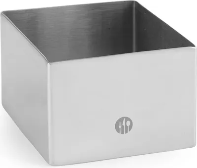 Imagen del producto de HENDI - Bandeja de servicio de acero inoxidable, cuadrada, 65x65x45 mm