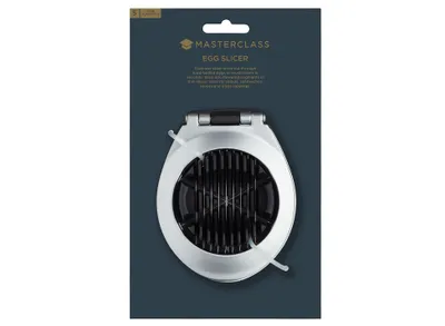 The image shows the packaging of a MasterClass egg slicer.