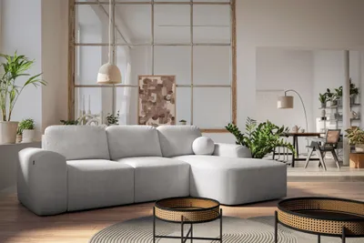 Produktbild von Moderne Eckcouch Wohnzimmer Sofa BERNO I Ecksofa mit Schlaffunktion Rechtsseitig IM SOFA