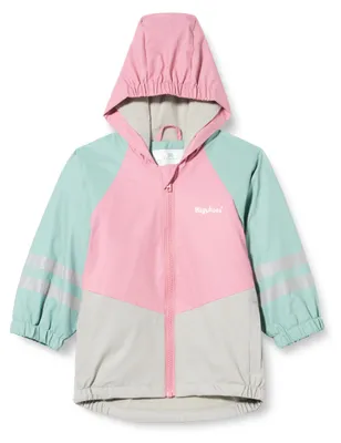 Produktbild von Playshoes Unisex Kinder Fleece-Futter Regenmantel Regenjacke Regenbekleidung, rosa/grün, 92