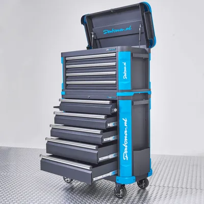 Produktbild von Bestückter Werkzeugwagen mit Werkzeugkiste XL - Premium Serie