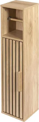 Produktbild von Nordix Toilettschrank WC-Schrank Badezimmerschrank WC-Rollenhalter Toilettenpapierhalter Stehend Holz