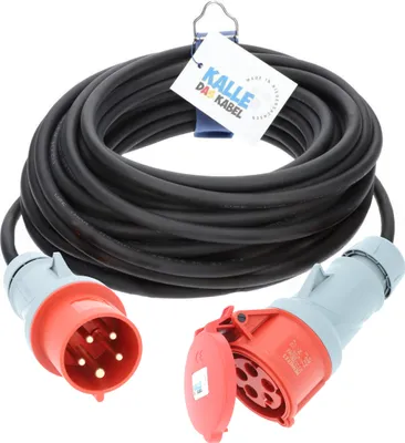Produktbild von Kalle CEE Gummi-Verlängerungskabel H07RN-F 5G 4,0 mm² 25 Meter 400V 32A IP44