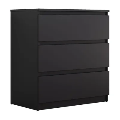 Produktbild von Moderne Kommode HANA M3, Schwarz matt