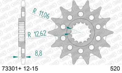 Produktbild von AFAM Kettenritzel 73301+13 Vorne Stahl