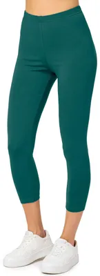 Produktbild von Merry Style Damen 3/4 Leggings aus Baumwolle MS10-199 (Smaragdgrün, M)